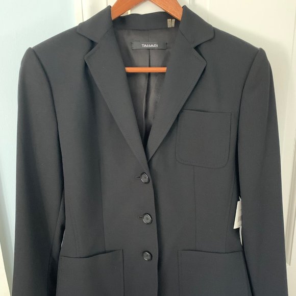 Tahari women's blazer jacket, black, New w/ tags, Size 4 - Picture 1 of 10